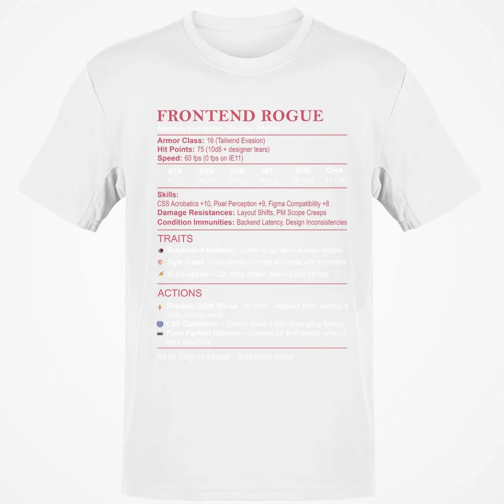 Frontend Rogue Classic Unisex T-Shirt - White - 12