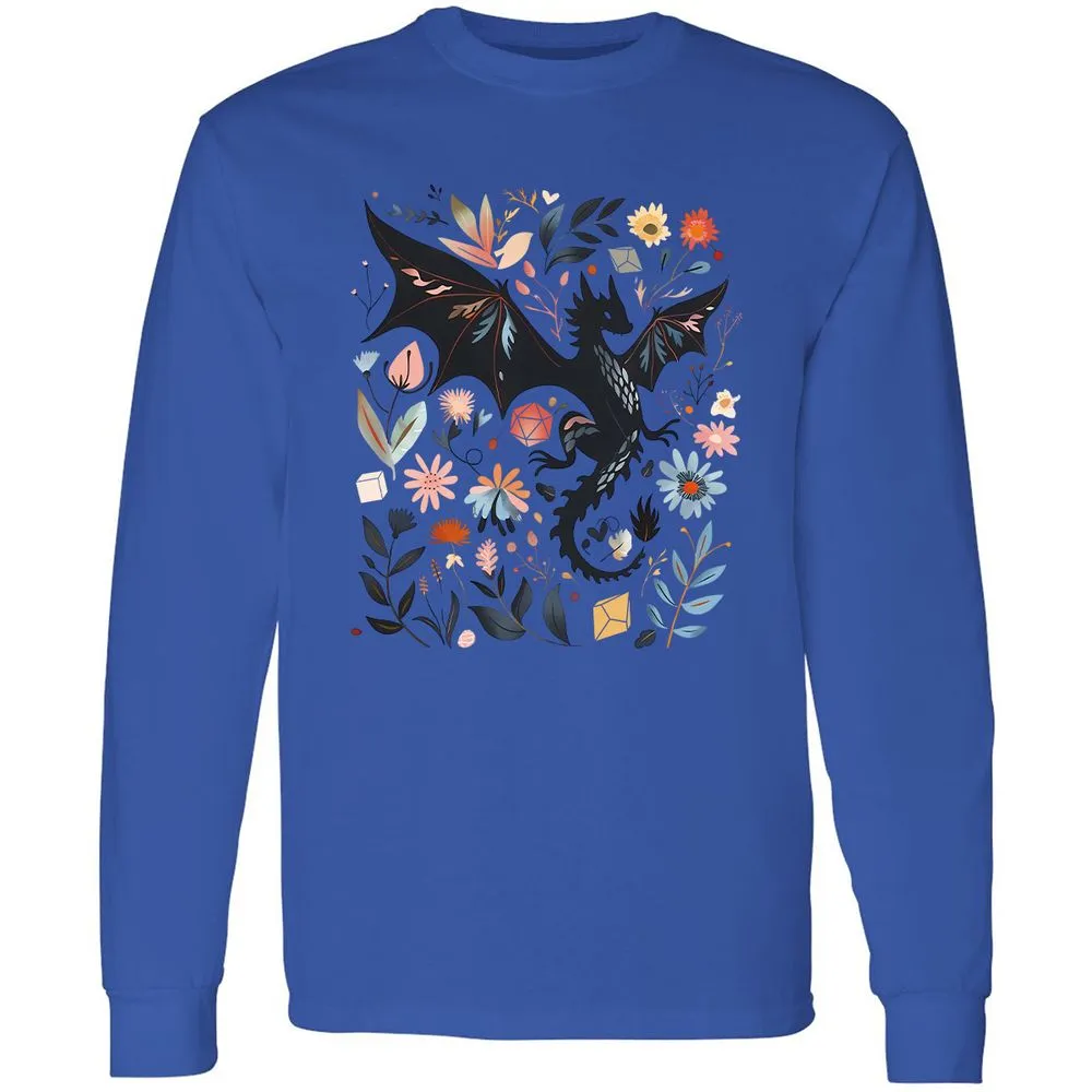 Floral DnD Dragon - Royal - 4