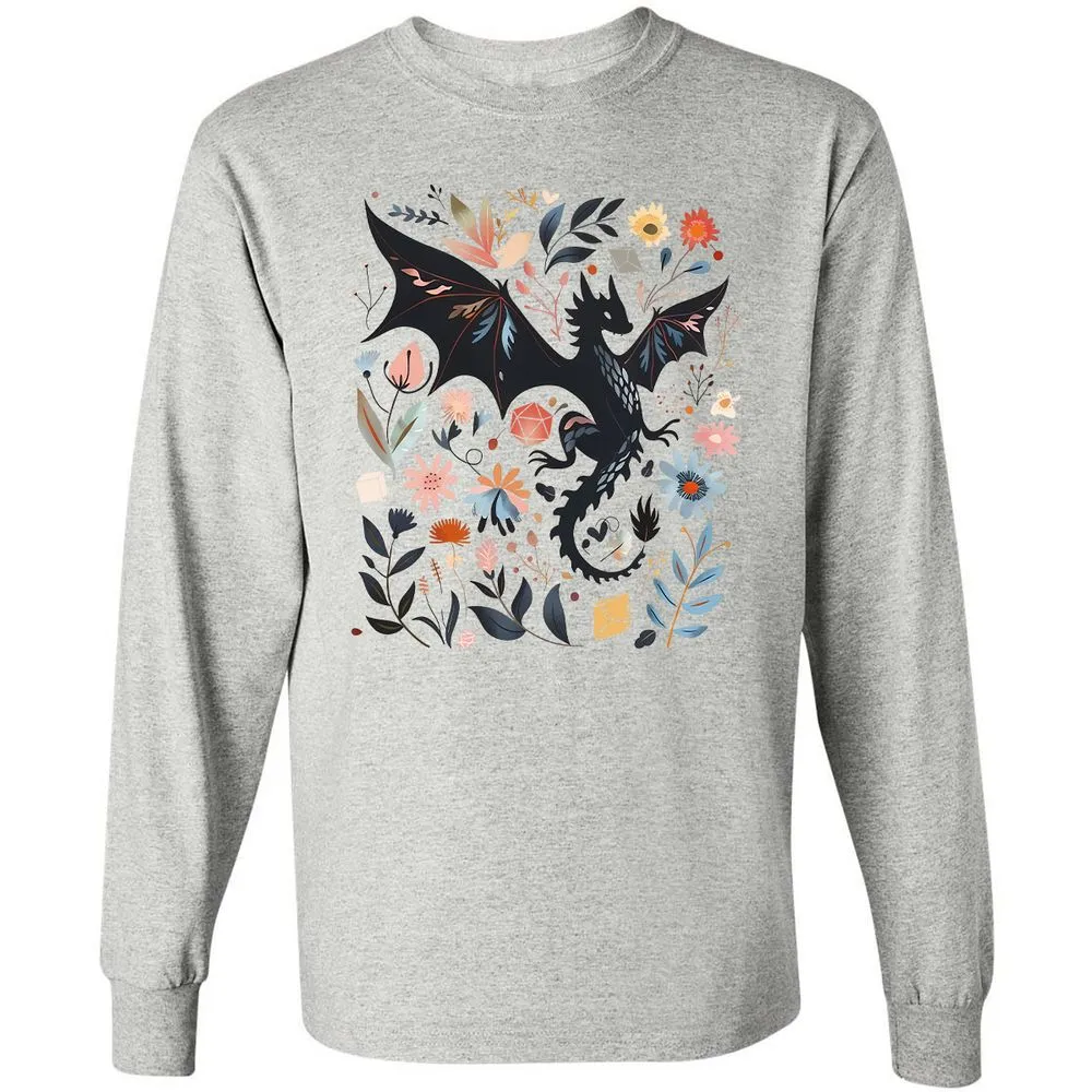 Floral DnD Dragon - Ash - 5