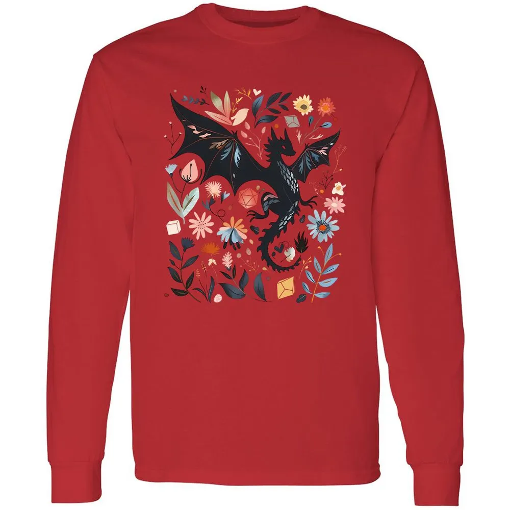 Floral DnD Dragon - Red - 14