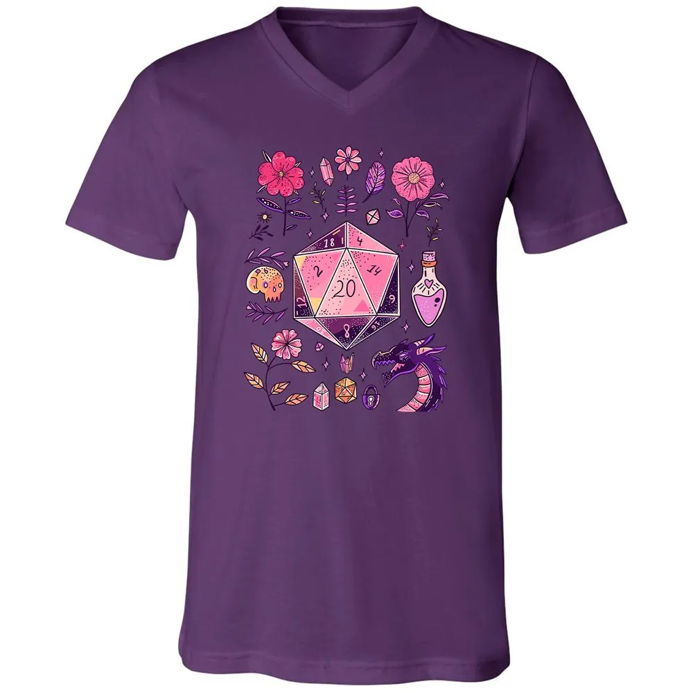 Mystic D20 Floral Dice Art - Team Purple - 2