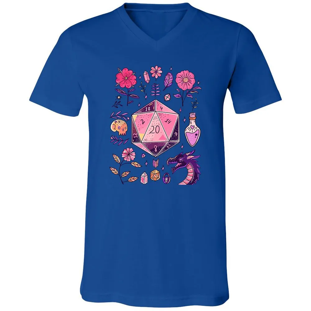 Mystic D20 Floral Dice Art - True Royal - 4
