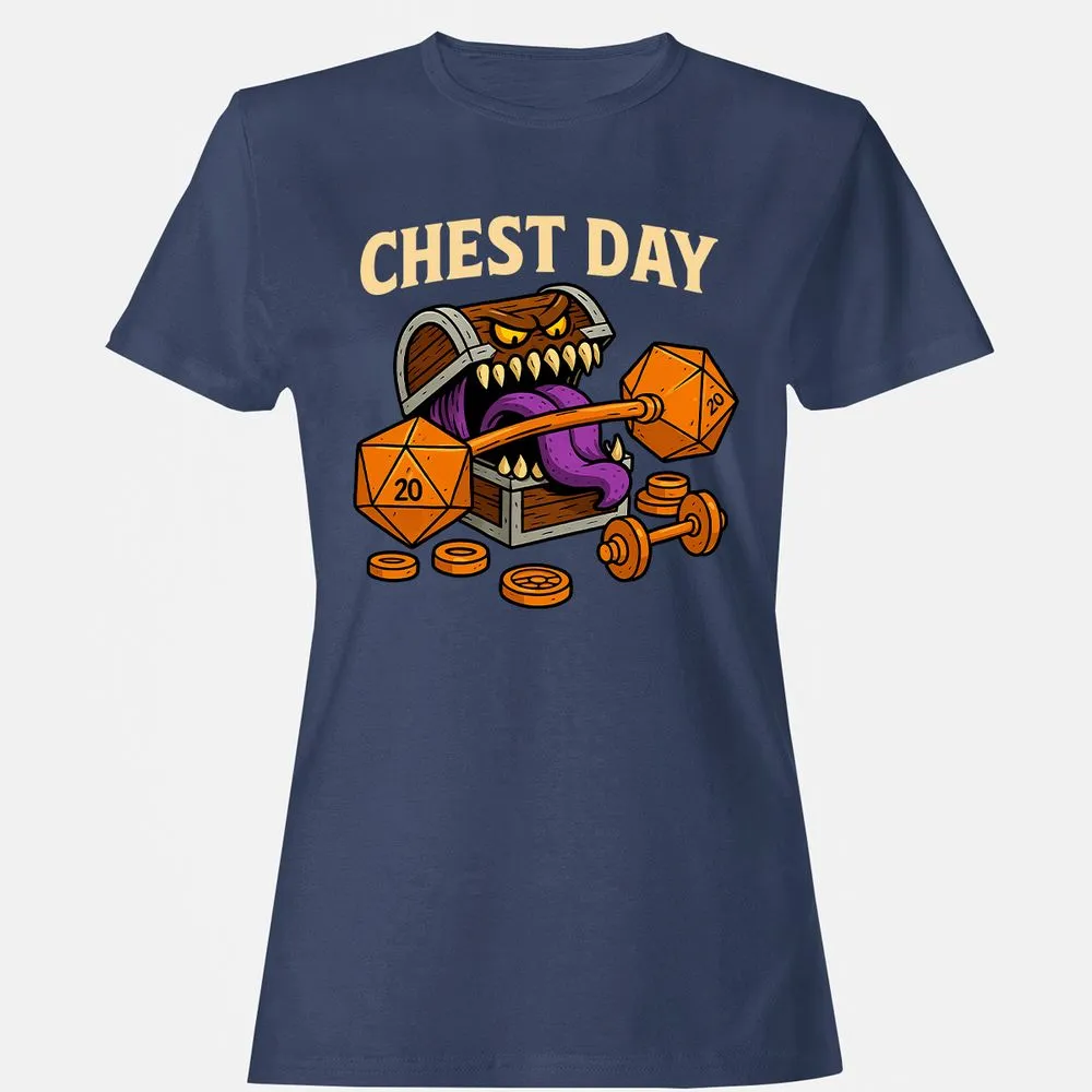 Chest Day Women's T-Shirt - Navy - 10