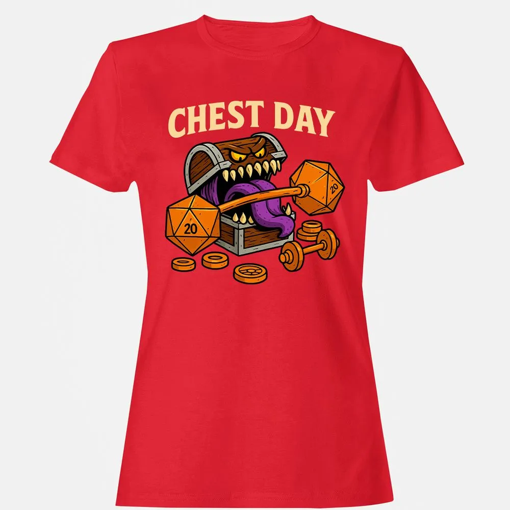 Chest Day Women's T-Shirt - Red - 13