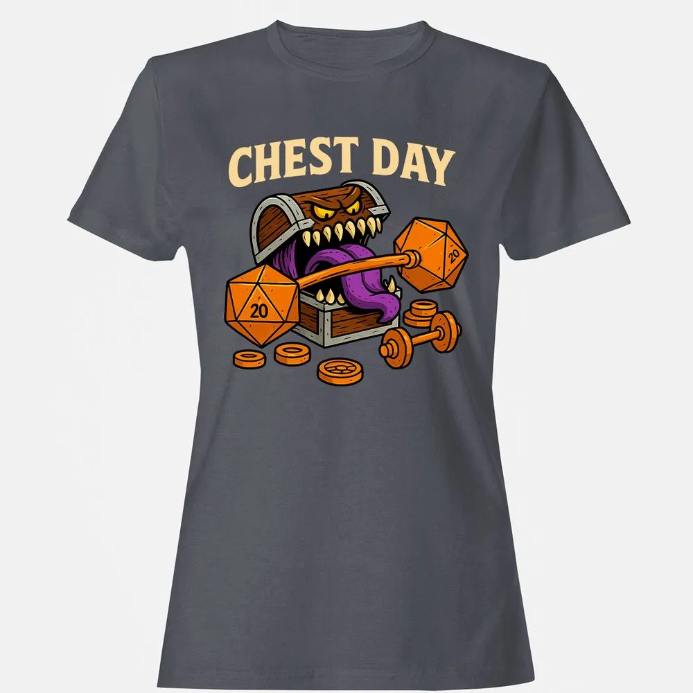 Chest Day Women's T-Shirt - Dark Heather - 5