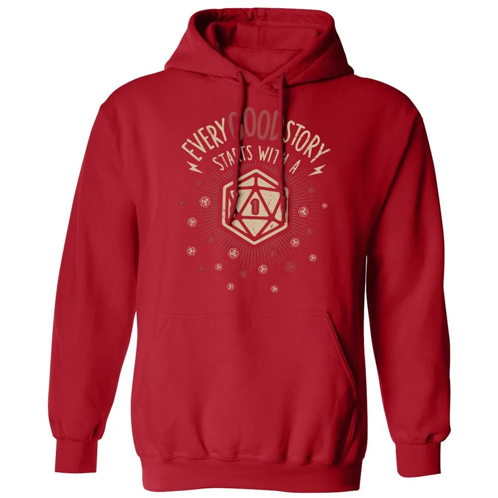 Good Story Starts With A 1 Classic Unisex Hoodie - Red - 5
