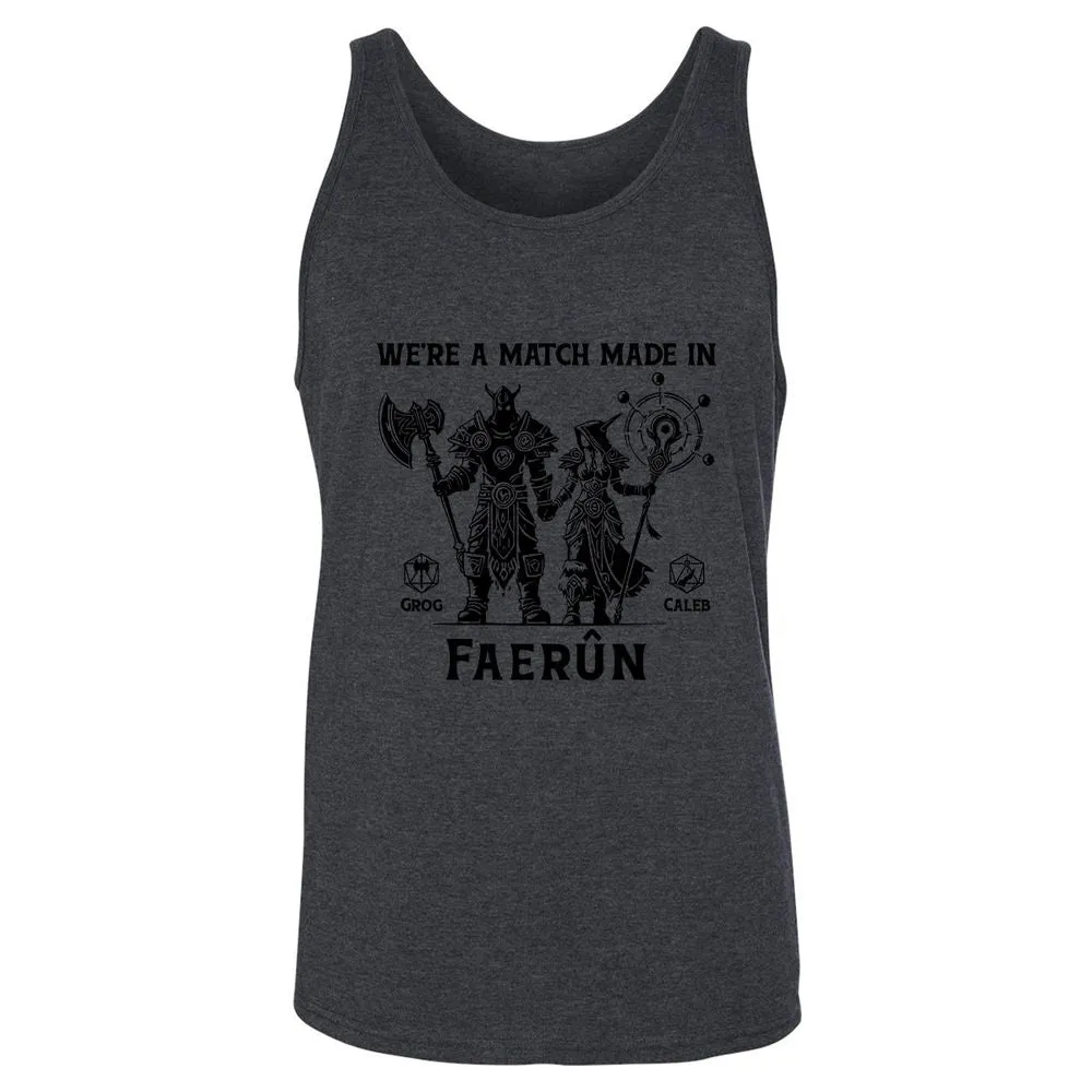 Custom DnD Class Couple Unisex Jersey Tank - Dark Grey Heather - 6