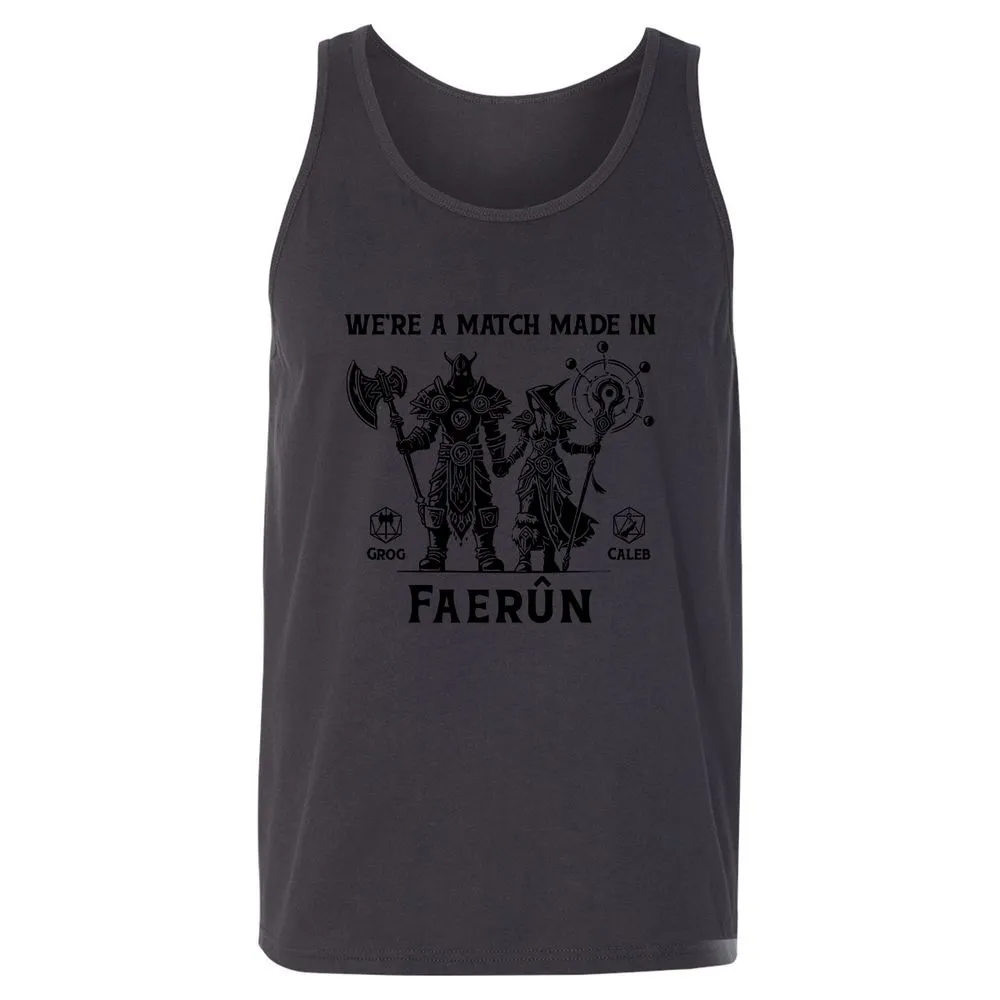 Custom DnD Class Couple Unisex Jersey Tank - Dark Grey - 7