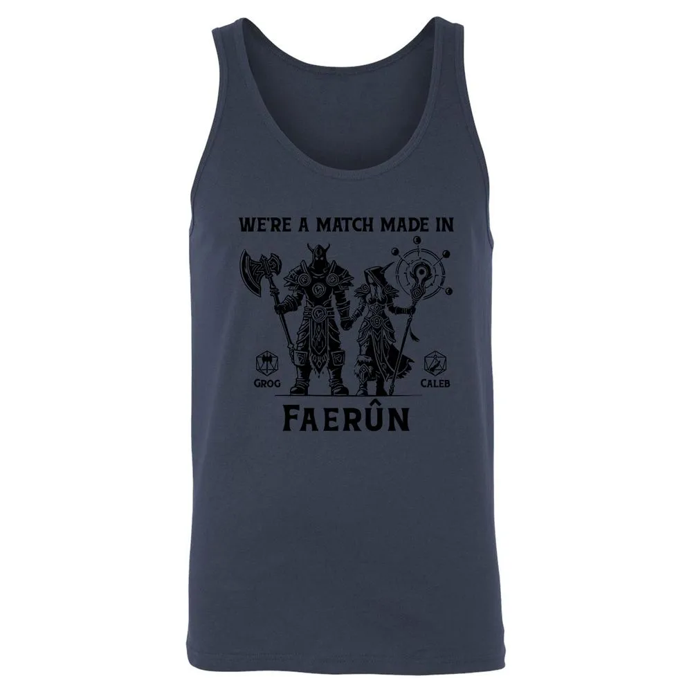 Custom DnD Class Couple Unisex Jersey Tank - Navy - 8