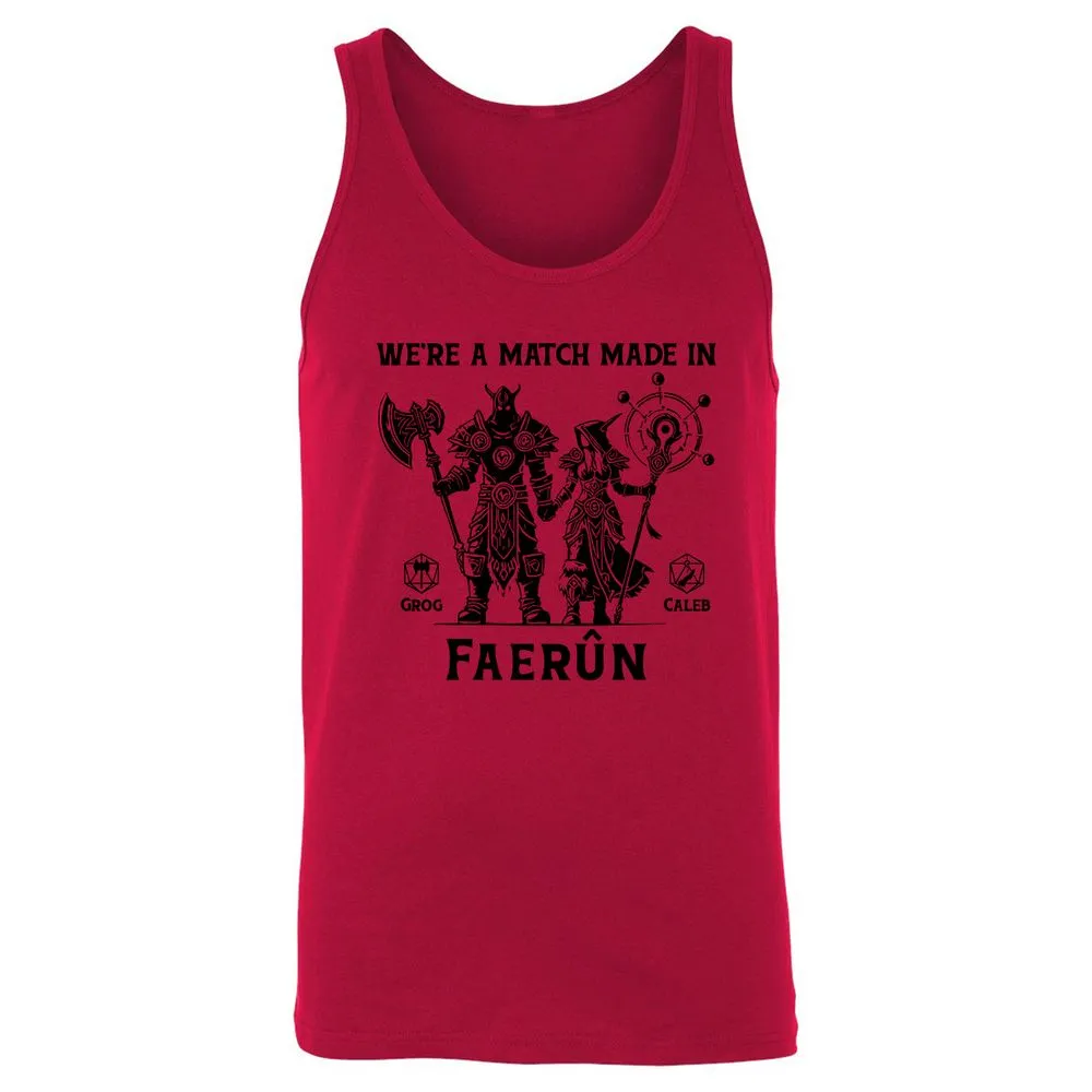 Custom DnD Class Couple Unisex Jersey Tank - Red - 11