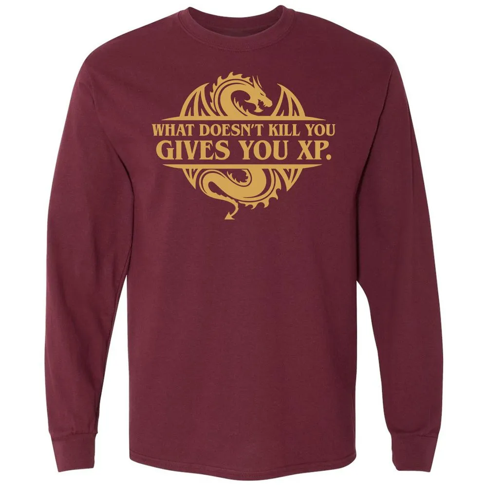 What Doesn't Kill You Gives You XP Long Sleeve T-Shirt - Maroon - 11