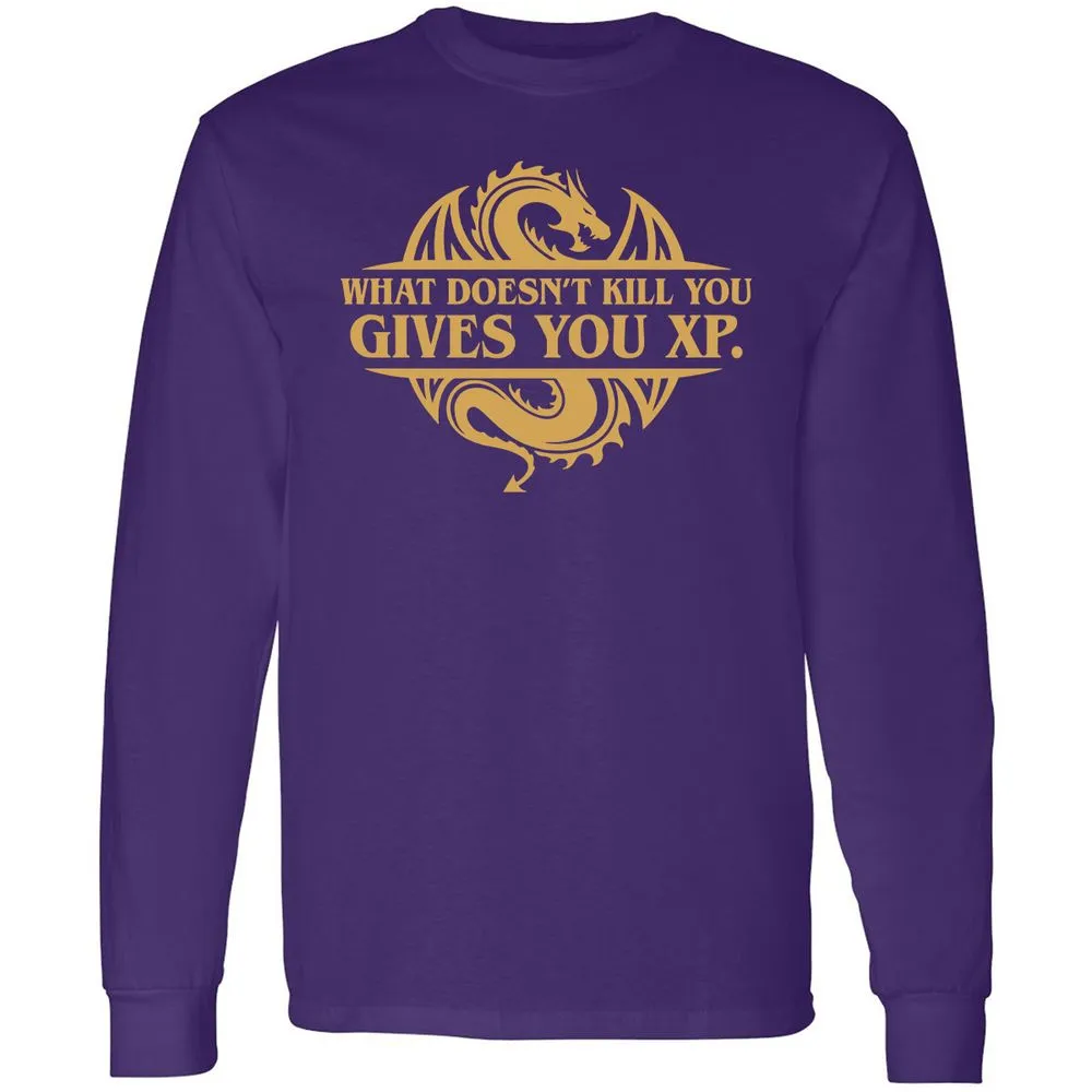 What Doesn't Kill You Gives You XP Long Sleeve T-Shirt - Purple - 13