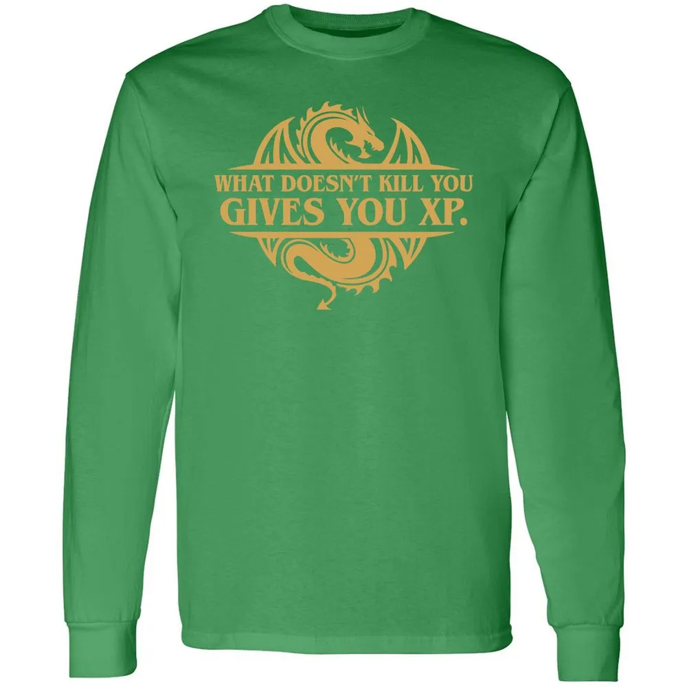 What Doesn't Kill You Gives You XP Long Sleeve T-Shirt - Irish Green - 10