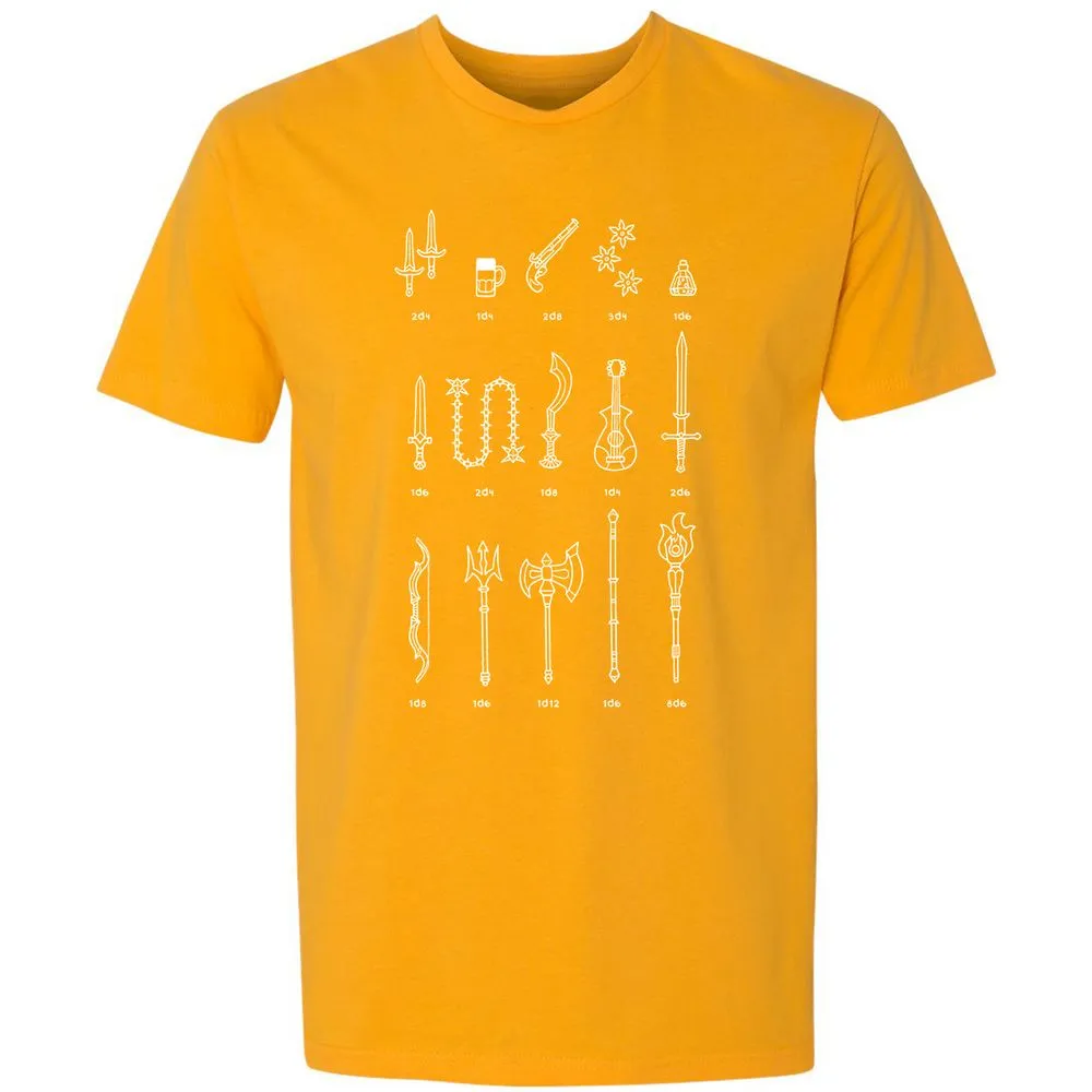 Damage Dealer RPG Premium Unisex T-Shirt - Gold - 12