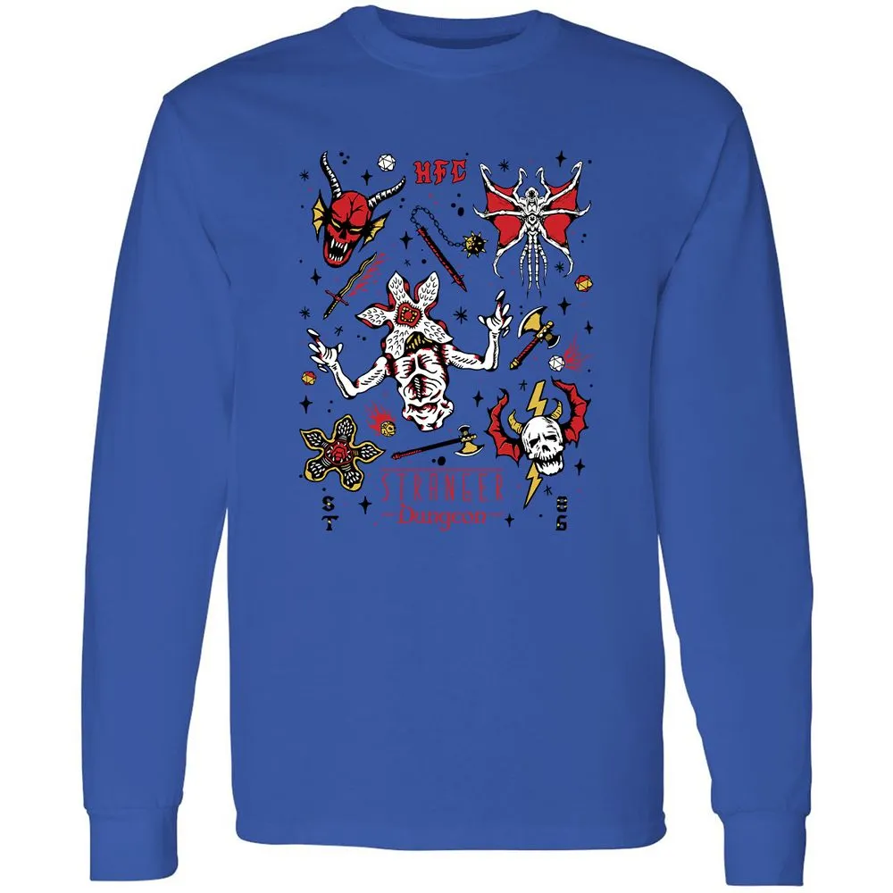 STRANGER DUNGEON Long Sleeve T-Shirt - Royal - 4