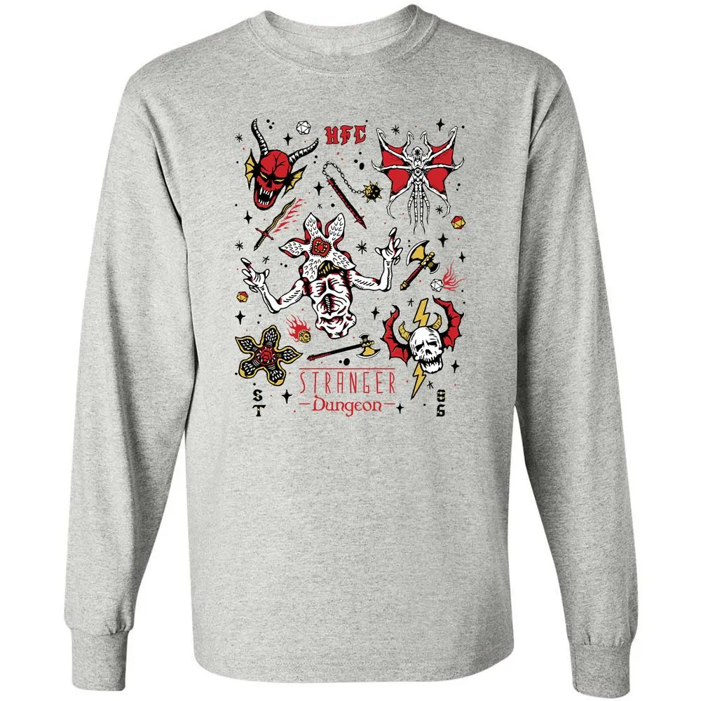 STRANGER DUNGEON Long Sleeve T-Shirt - Ash - 5