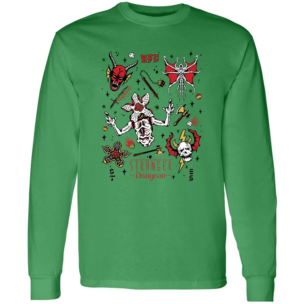 STRANGER DUNGEON Long Sleeve T-Shirt - Irish Green - 10
