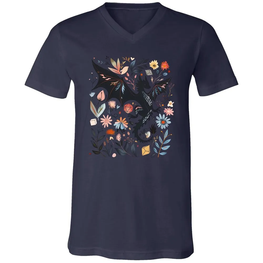 Floral DnD Dragon - Navy - 9