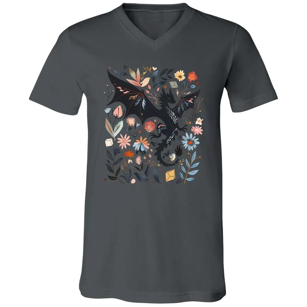 Floral DnD Dragon - Asphalt - 12