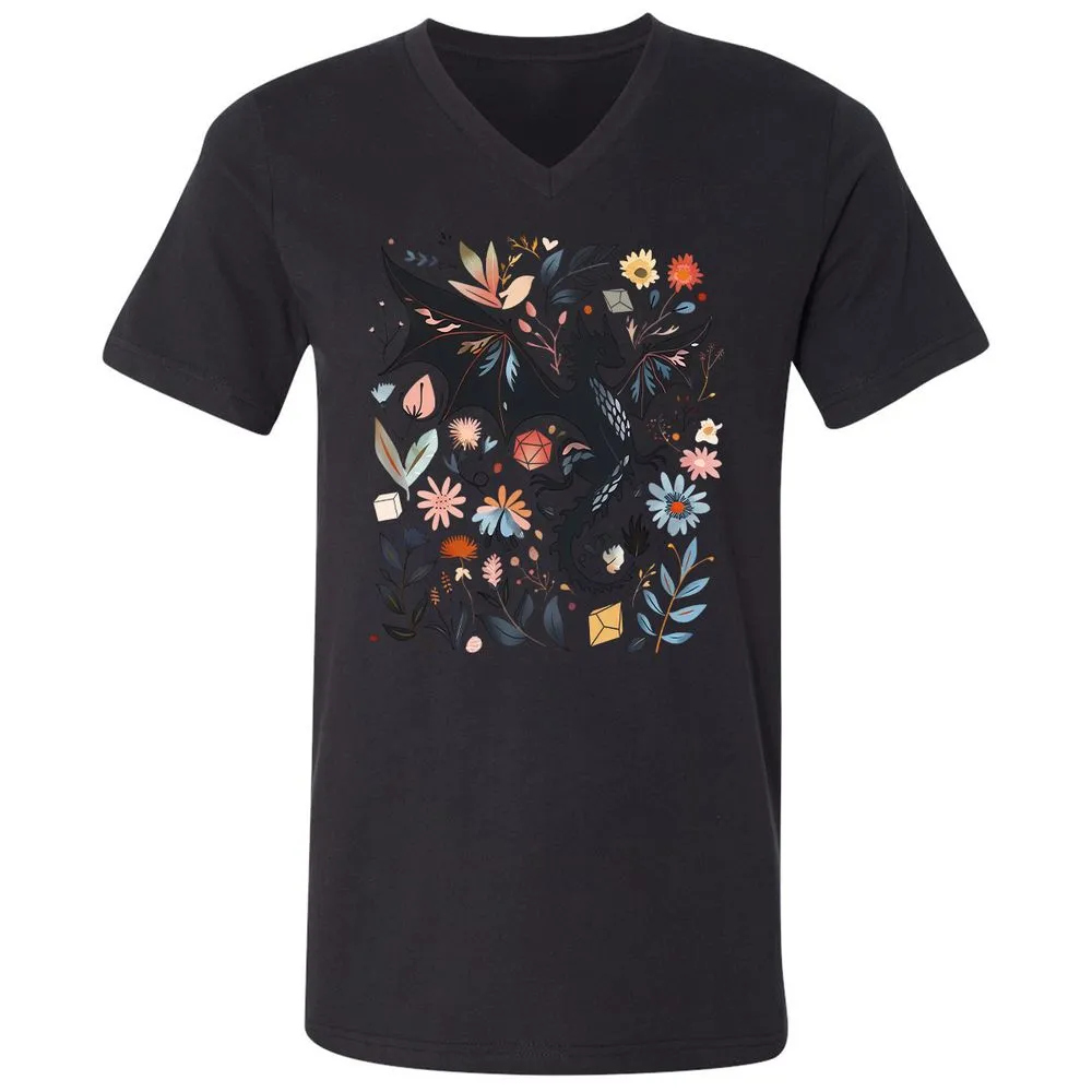 Floral DnD Dragon - Black - 16