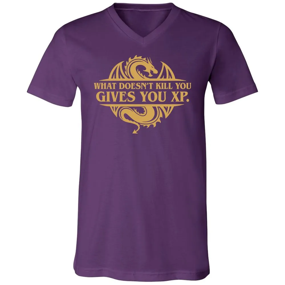 What Doesn't Kill You Gives You XP Unisex V-Neck T-Shirt - Team Purple - 9