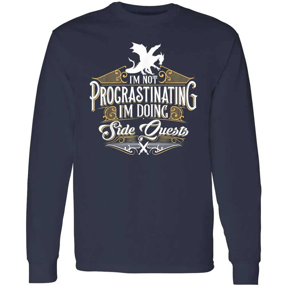 I'm Doing Side Quests Long Sleeve T-Shirt - Navy - 2