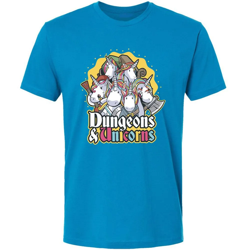 Dungeons And Unicorns Premium Unisex T-Shirt - Turquoise - 16