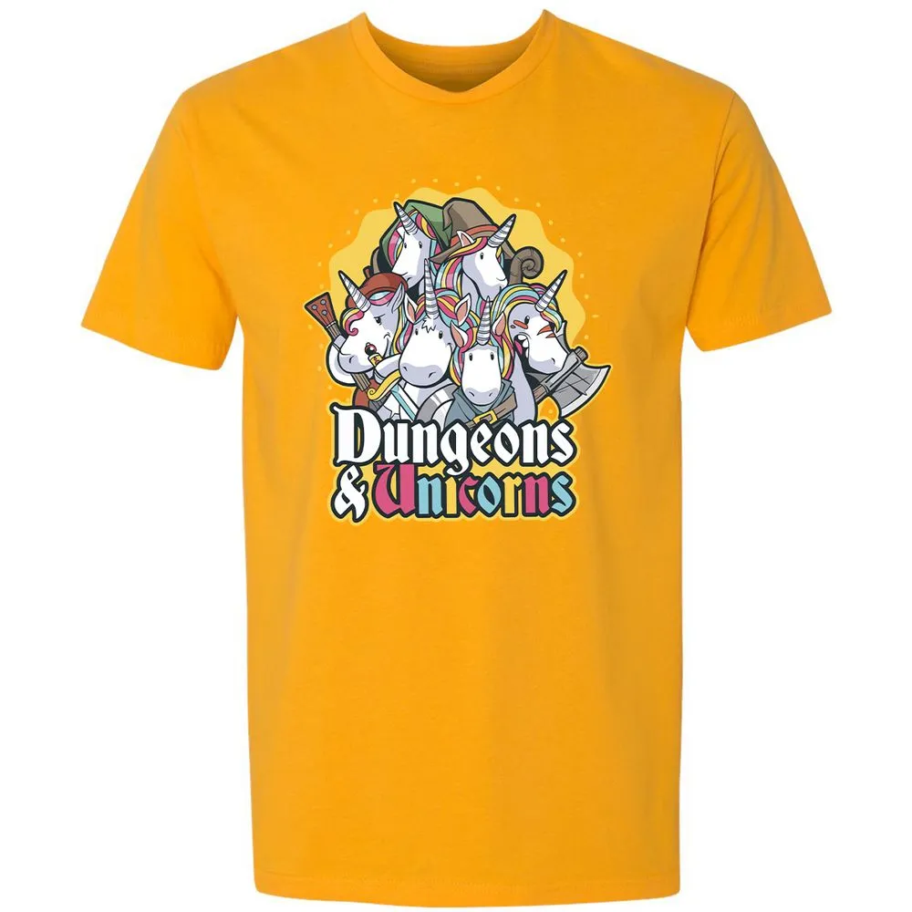 Dungeons And Unicorns Premium Unisex T-Shirt - Gold - 12