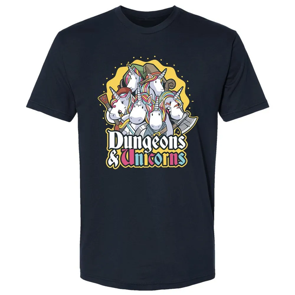 Dungeons And Unicorns Premium Unisex T-Shirt - Midnight Navy - 2