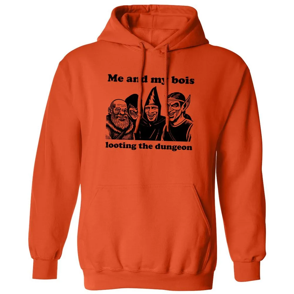 Me and my bois looting the dungeon Classic Unisex Hoodie - Orange - 10