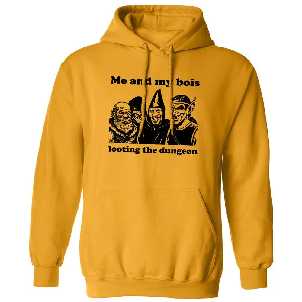 Me and my bois looting the dungeon Classic Unisex Hoodie - Gold - 12