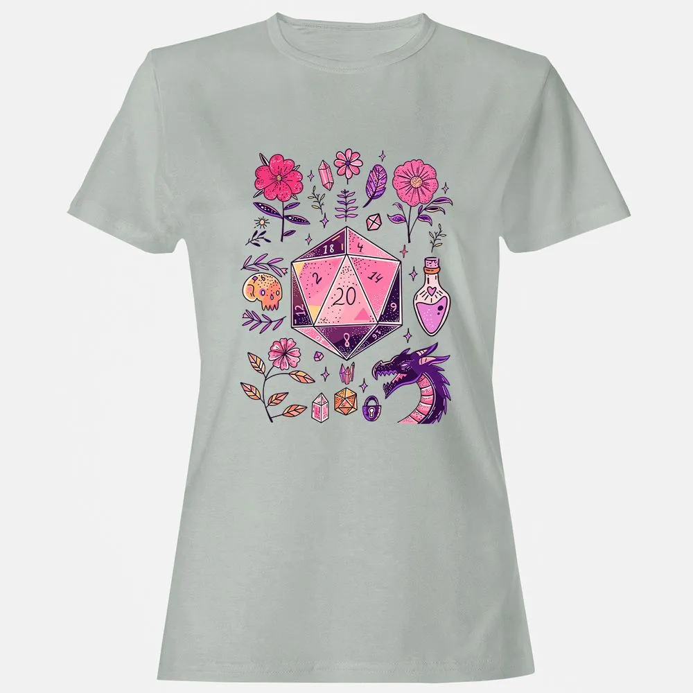 Mystic D20 Floral Dice Art - Ash - 2