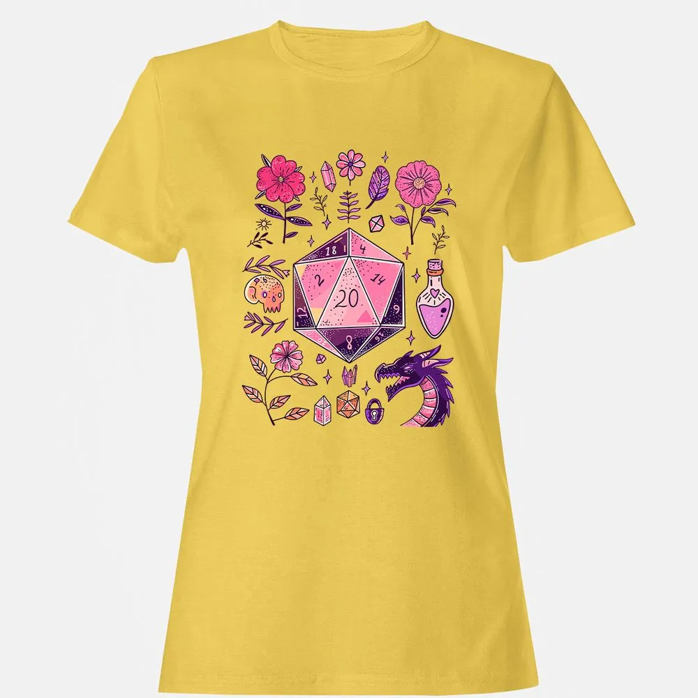 Mystic D20 Floral Dice Art - Daisy - 4