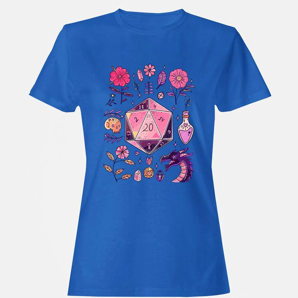 Mystic D20 Floral Dice Art - Royal - 14