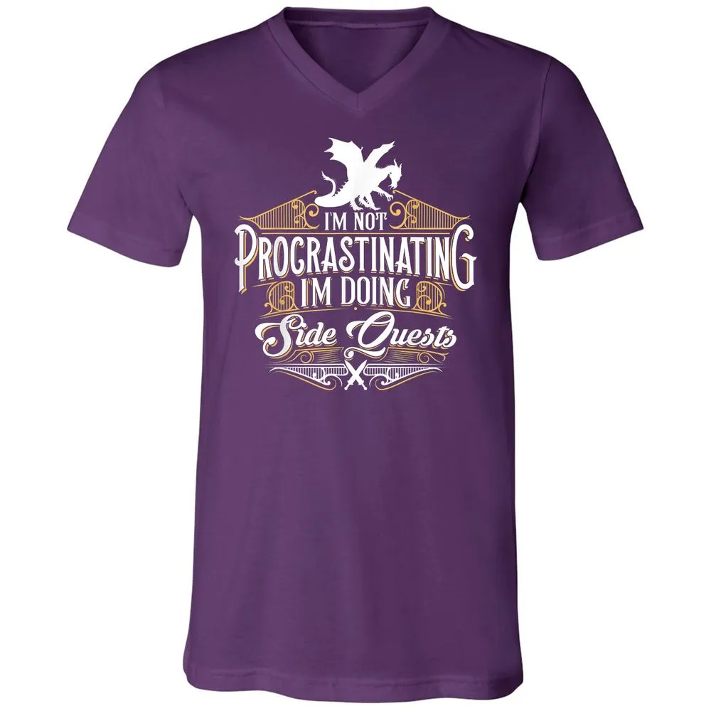 I'm Doing Side Quests Unisex V-Neck T-Shirt - Team Purple - 9