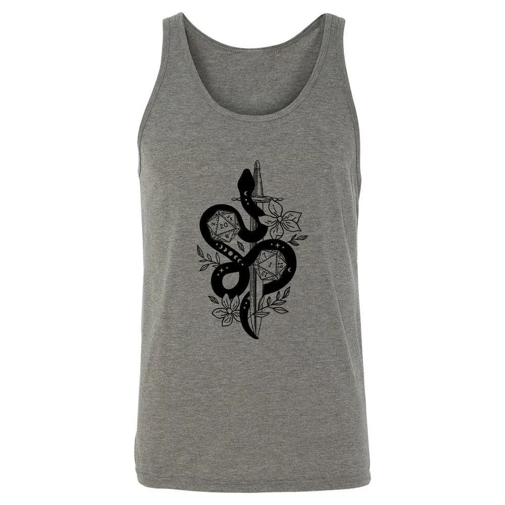D20 Snake and Sword - Grey Triblend - 2