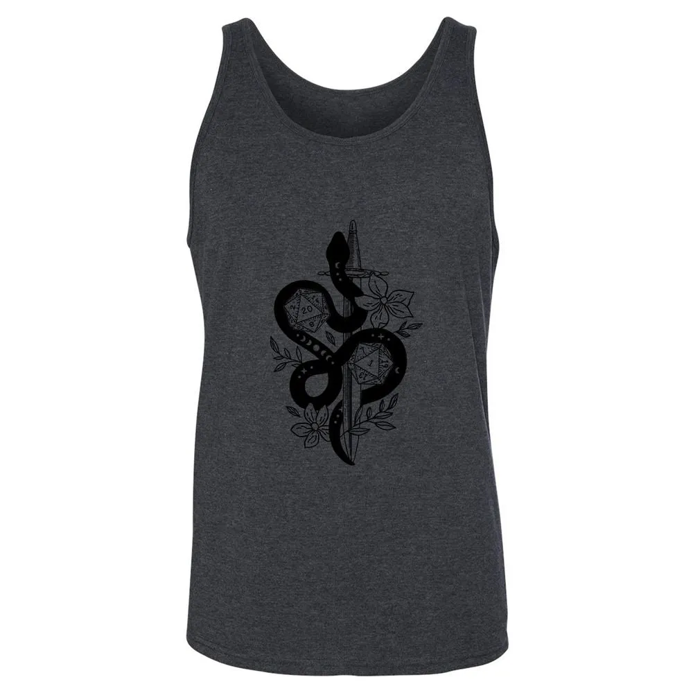 D20 Snake and Sword - Dark Grey Heather - 6