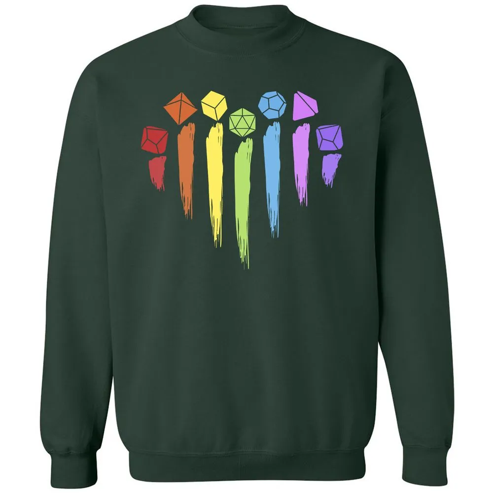 Dice Rainbow Heart Shape - Forest Green - 4