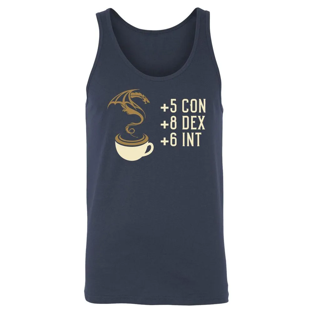 Coffee Dragon Unisex Jersey Tank - Navy - 2