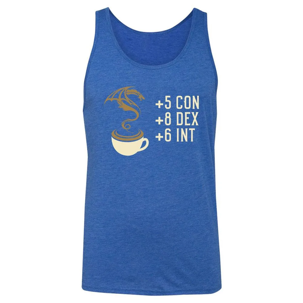 Coffee Dragon Unisex Jersey Tank - True Royal Triblend - 12