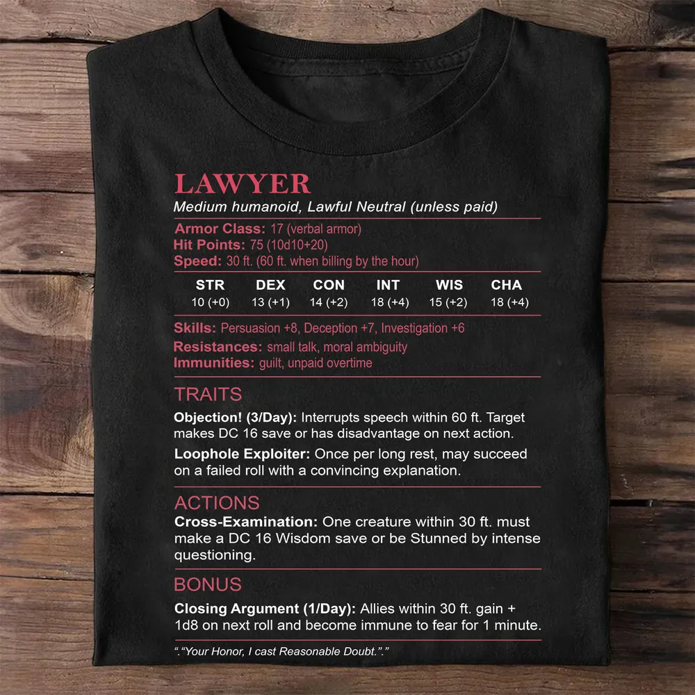 Lawyer Stats Classic Unisex T-Shirt - 1