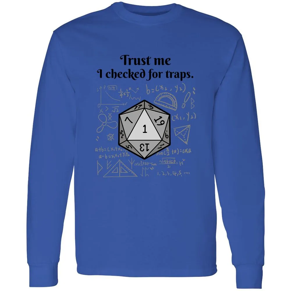 Trust me, I checked for traps. Long Sleeve T-Shirt - Royal - 4