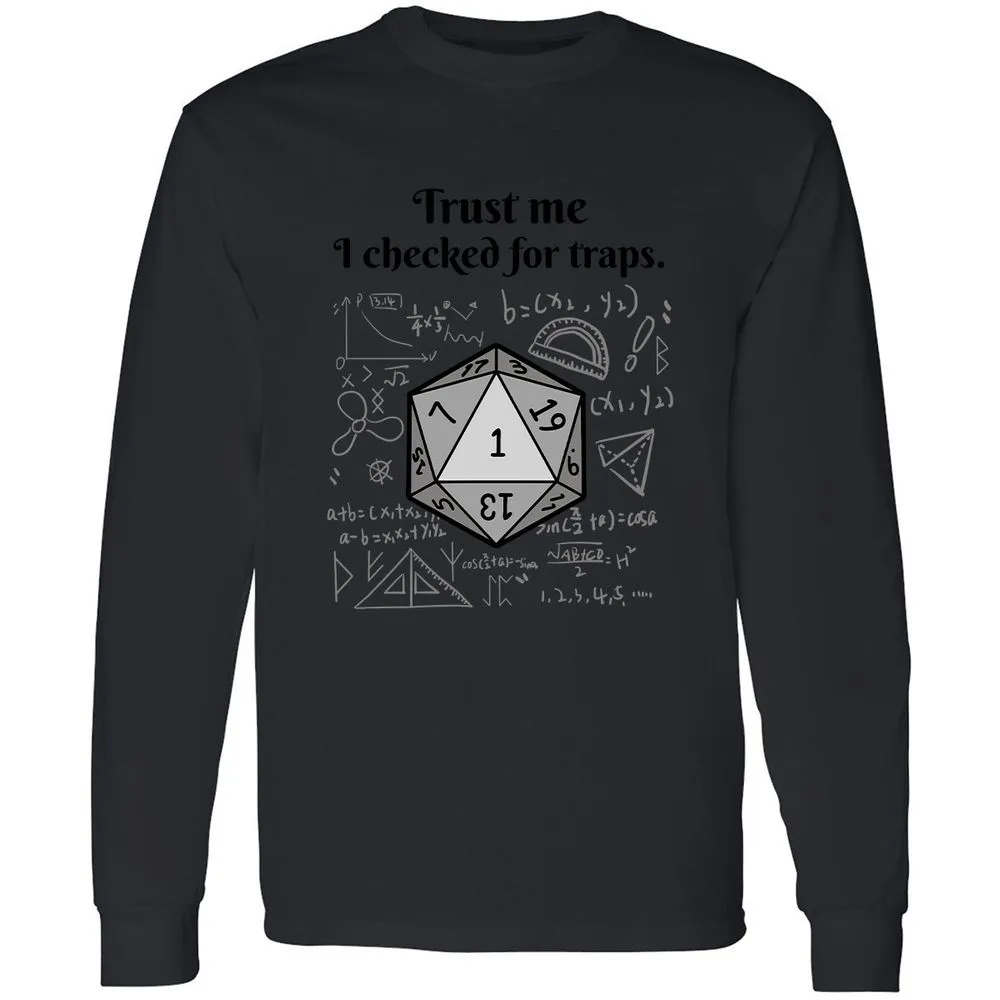 Trust me, I checked for traps. Long Sleeve T-Shirt - Black - 16