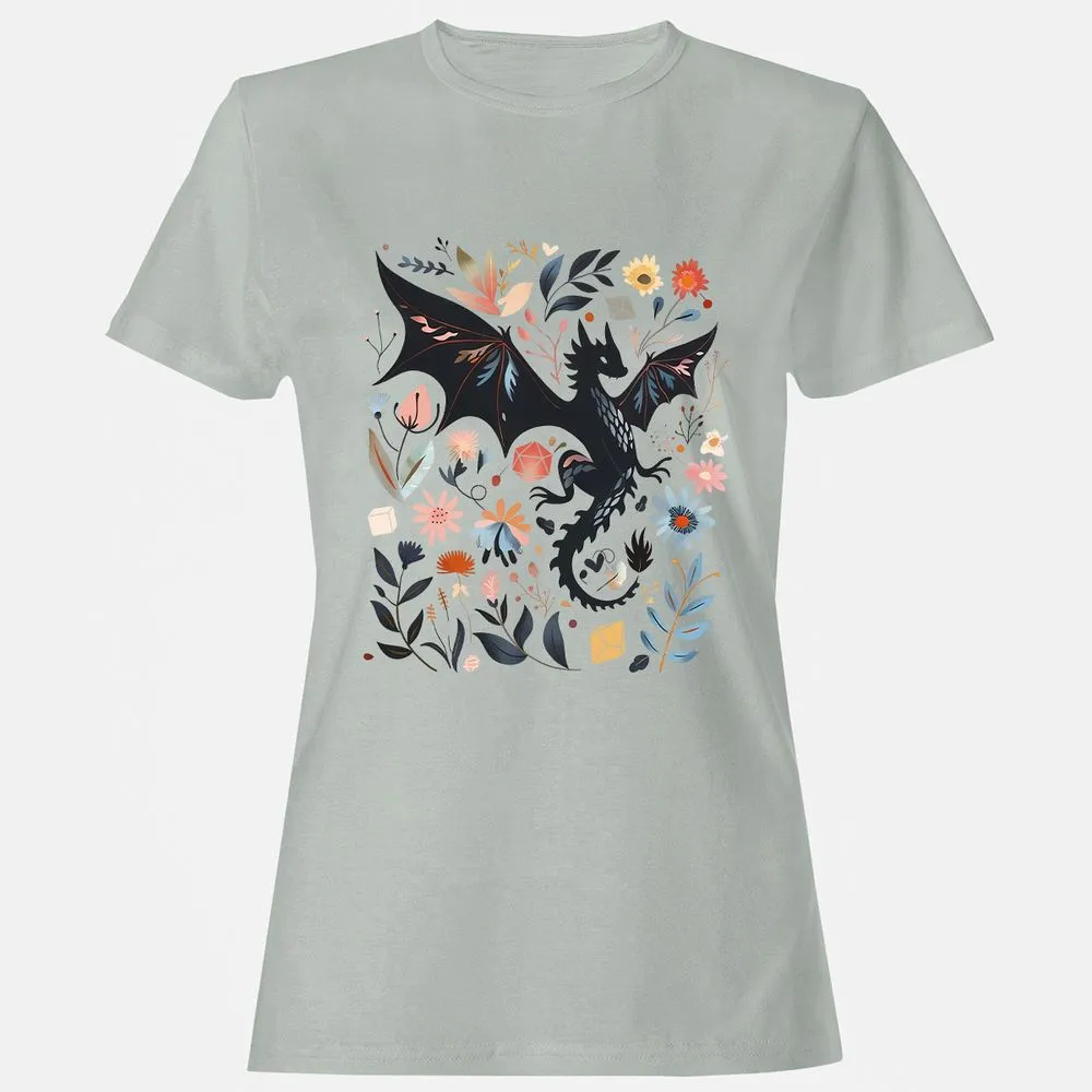 Floral DnD Dragon - Ash - 2