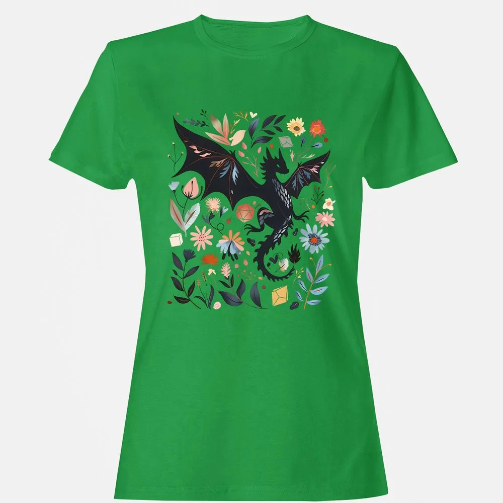 Floral DnD Dragon - Irish Green - 7