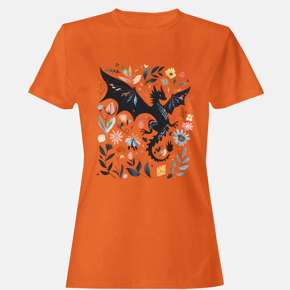 Floral DnD Dragon - Orange - 11