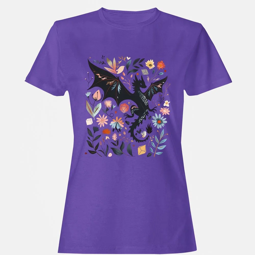 Floral DnD Dragon - Purple - 12
