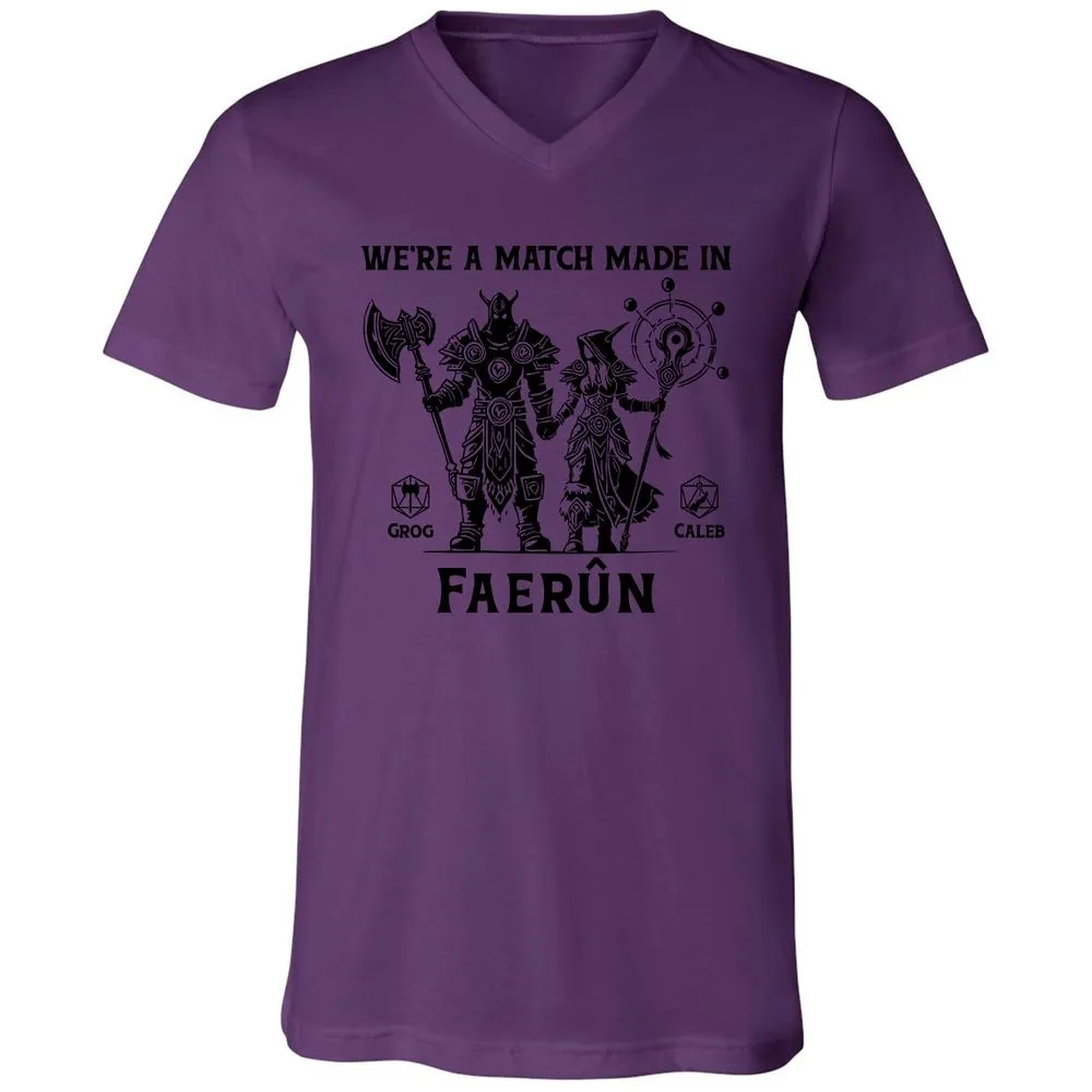 Custom DnD Class Couple Unisex V-Neck T-Shirt - Team Purple - 2