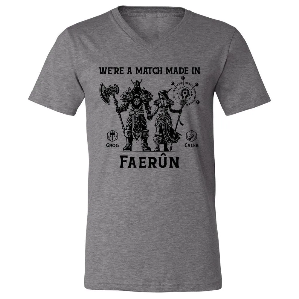 Custom DnD Class Couple Unisex V-Neck T-Shirt - Deep Heather - 13