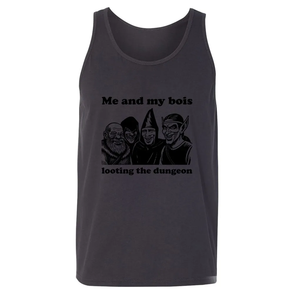 Me and my bois looting the dungeon Unisex Jersey Tank - Dark Grey - 7
